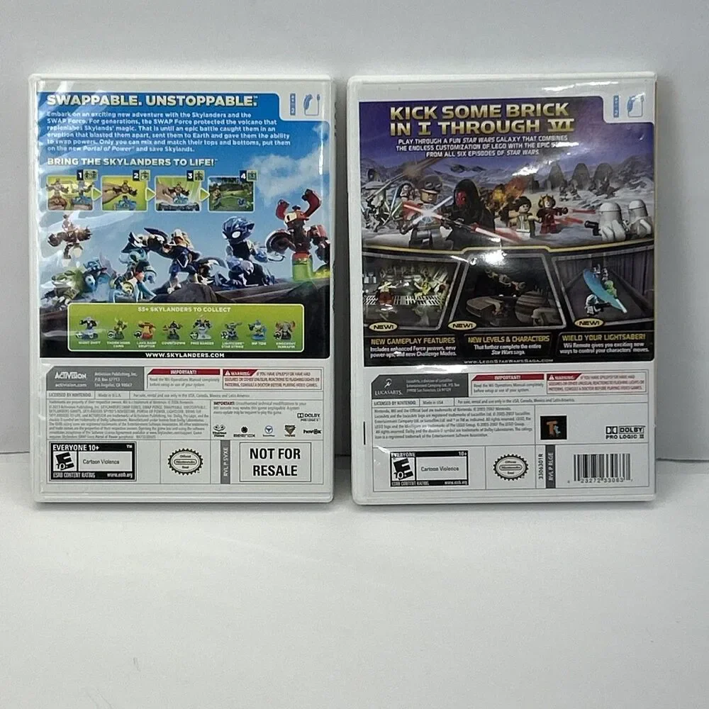 Nintendo Wii Lot LEGO Star Wars -The Complete Saga & Skylanders Swap Force *READ